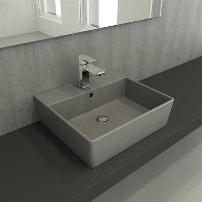Bocchi Milano Batarya Banklı Lavabo 50 cm M Gri 1216-006-0126