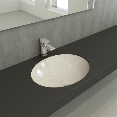 Bocchi Parma Tezgah Altı Lavabo 56 cm Parlak Bisküvi  1384-014-0125