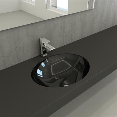 Bocchi Parma Tezgahaltı Lavabo 56 cm 1384-005-0125 Siyah