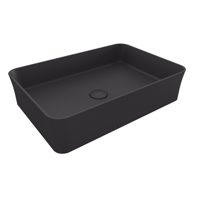 Bocchi Slim Line Dikdörtgen İnce Kenar Lavabo 55x38 cm Mat Antrasit 