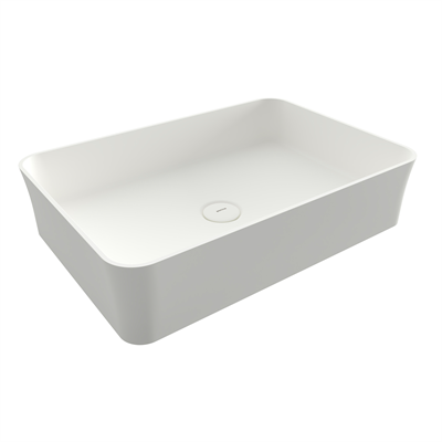 Bocchi Slim Line Dikdörtgen İnce Kenar Lavabo 55x38 cm Mat Beyaz