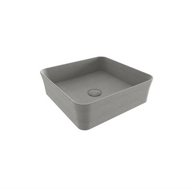 Bocchi Slim Line Kare Lavabo 38x38 cm Mat Beton