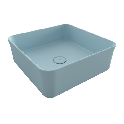 Bocchi Slim Line Kare Lavabo 38x38 cm Mat Buz Mavisi