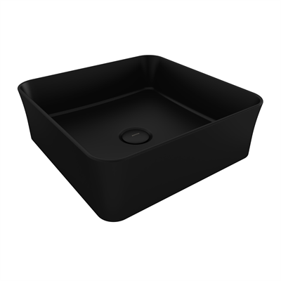 Bocchi Slim Line Kare Lavabo 38x38 cm Mat Siyah