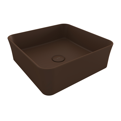 Bocchi Slim Line Kare Lavabo 38x38 cm Mat Kahve