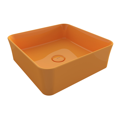 Bocchi Slim Line Kare Lavabo 38x38 cm P Mandalina Sarısı