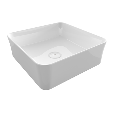 Bocchi Slim Line Kare Lavabo 38x38 cm Parlak Beyaz