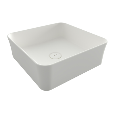 Bocchi Slim Line Kare Lavabo 38x38 cm Mat Beyaz