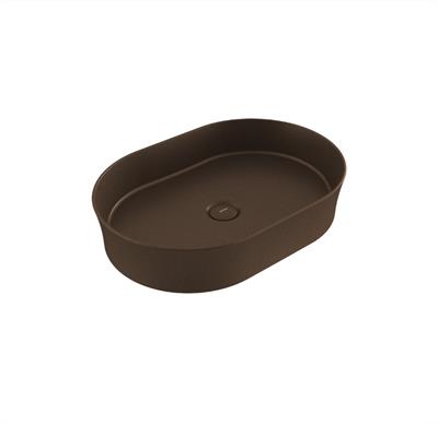 Bocchi Slim Line Oval Lavabo 55x38 cm Mat Bronz