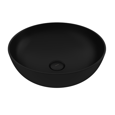 Bocchi Slim Line Yuvarlak Lavabo 38 cm Mat Siyah