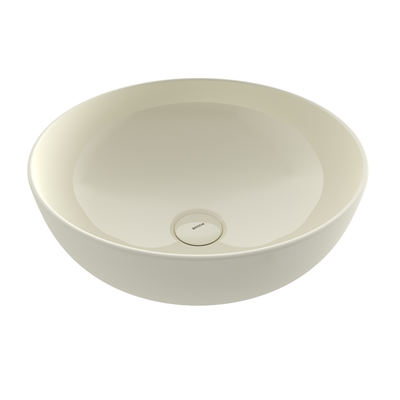 Bocchi Slim Line Yuvarlak Lavabo 38 cm Parlak Bisküvi