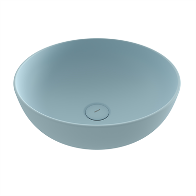 Bocchi Slim Line Yuvarlak Lavabo 38 cm Mat Buz Mavisi