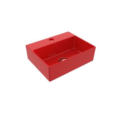Bocchi Sottile Slim Line Dikdörtgen Lavabo 30x24 cm Parlak Kırmızı