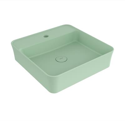 Bocchi Sottile Slim Line Kare Lavabo 45x45 cm Mat Mint Yeşil