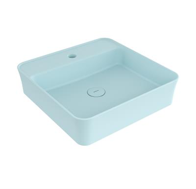 Bocchi Sottile Slim Line Kare Lavabo 45x45 cm Mat Buz Mavisi