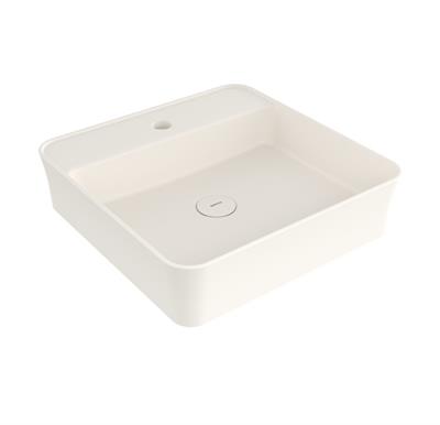 Bocchi Sottile Slim Line Kare Lavabo 45x45 cm Parlak Bisküvi