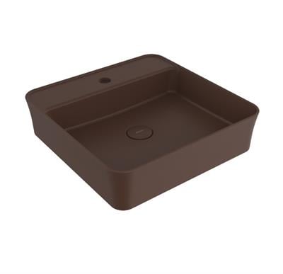 Bocchi Sottile Slim Line Kare Lavabo 45x45 cm Mat Kahve