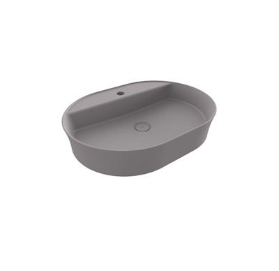 Bocchi Sottile Slim Line Oval Batarya Banklı Lavabo 60x45 cm Mat Gri 1600-006-0126