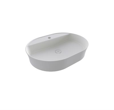 Bocchi Sottile Slim Line Oval Batarya Banklı Lavabo 60x45 cm Mat Beyaz