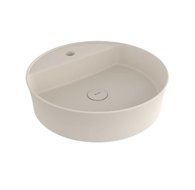 Bocchi Sottile Slim Line Yuvarlak Batarya Banklı Lavabo 45 cm Mat Yasemin