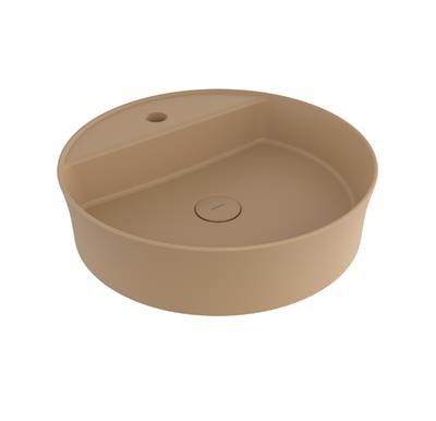 Bocchi Sottile Slim Line Yuvarlak Batarya Banklı Lavabo 45 cm Mat Kaşmir