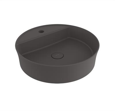 Bocchi Sottile Slim Line Yuvarlak Batarya Banklı Lavabo 45 cm Mat Antrasit