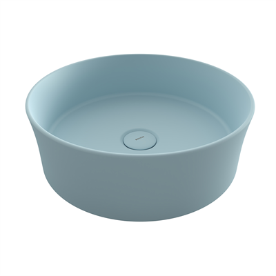Bocchi Sottile Slim Line Yuvarlak Lavabo 38 cm Mat Buz Mavisi