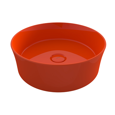 Bocchi Sottile Slim Line Yuvarlak Lavabo 38 cm Parlak Turuncu