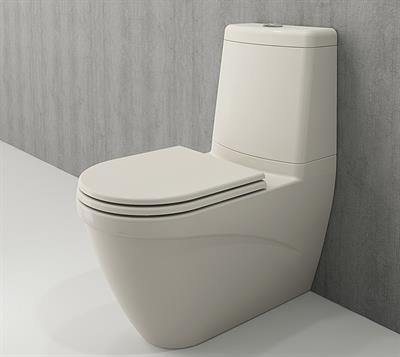 Bocchi Taormina Arch Duvara Tam Dayalı Klozet ve Kapağı Bisküvi