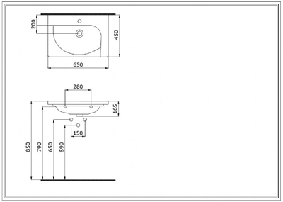 Bocchi Taormina Arch Etajerli Lavabo 65 cm Beyaz 1009-001-0126