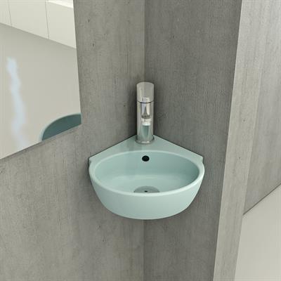 Bocchi Taormina Arch Köşe Lavabo 30 cm Mat Buz Mavisi 1392-029-0126