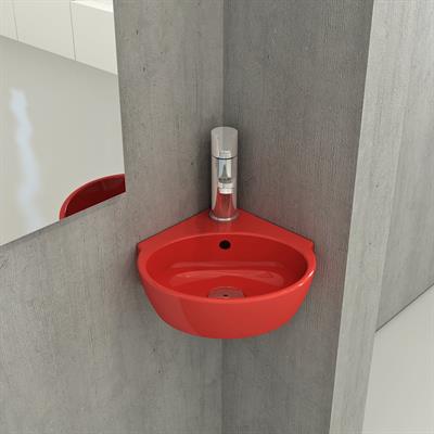 Bocchi Taormina Arch Köşe Lavabo 30 cm Parlak Kırmızı 1392-019-0126