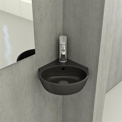 Bocchi Taormina Arch Köşe Lavabo 30 cm Mat Siyah 1392-004-0126