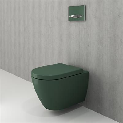 Bocchi Venezia Rimless Asma Klozet ve Kapağı Mat Yeşil 1295-027-0128