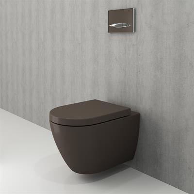 Bocchi 1295-025-0128 Venezia Rimless Asma Klozet ve Kapağı Mat Kahve