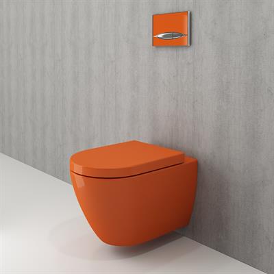 Bocchi Venezia Rimless Asma Klozet ve Kapağı Parlak Turuncu 1295-012-0128