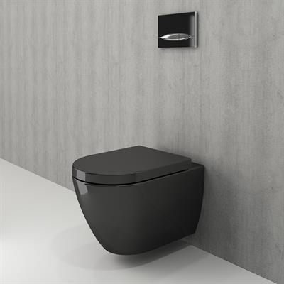 BOCCHİ Venezia Rimless Duvardan Asma Klozet ve Kapak P.Siyah 1295-005-0128