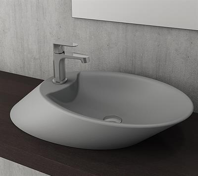 Bocchi 1021-006-0126 Vessel Bataryalı Çanak Lavabo 72 cm Gri