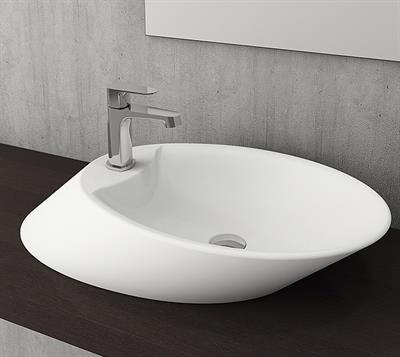 Bocchi 1021-002-0126 Vessel Bataryalı Çanak Lavabo 72 cm M. Beyaz