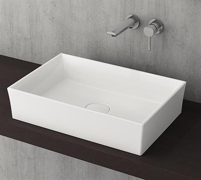 Bocchi  Vessel Dikdörtgen Lavabo 56x38 cm Parlak Beyaz