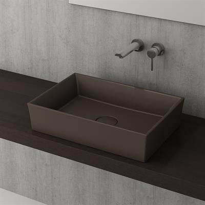 Bocchi Vessel Dikdörtgen Lavabo 56x38 cm Mat Kahve