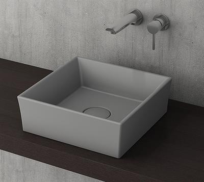 Bocchi Vessel Kare Lavabo 38x38 cm Gri