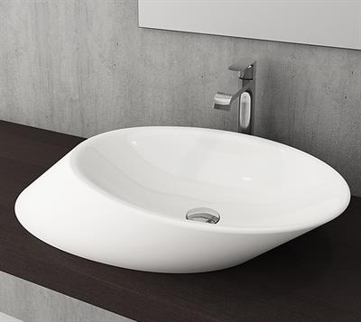 Bocchi 1013-001-0125 Vessel Yatay Çanak Lavabo 72 cm P. Beyaz