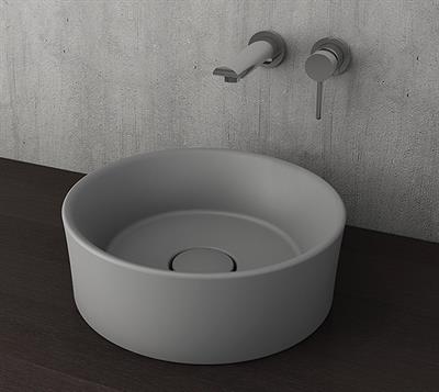 Bocchi Vessel Yuvarlak Çanak Lavabo 38 cm Gri