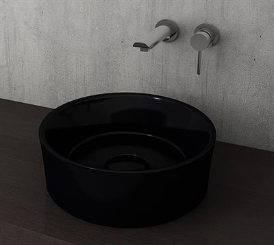 Bocchi Vessel Yuvarlak Çanak Lavabo 38 cm P. Siyah 1174-005-0125