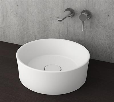 Bocchi Vessel Yuvarlak Çanak Lavabo 38 cm Mat Beyaz