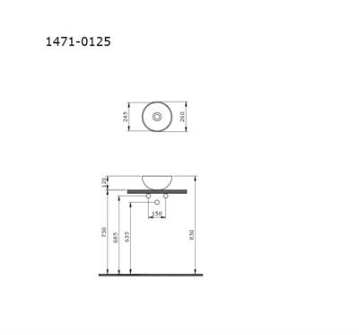 Bocchi Vessel Yuvarlak Mini Lavabo 26cm Parlak Kırmızı
