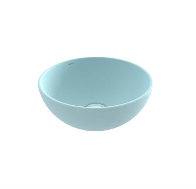 Bocchi Vessel Yuvarlak Mini Lavabo 26cm Mat Buz Mavisi