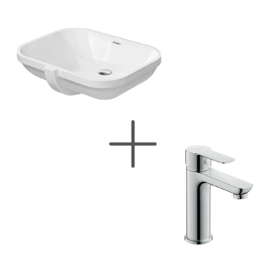 Duravit D-Code 56 cm Tezgahaltı Lavabo Ve  A.1 Lavabo Bataryası  Medium
