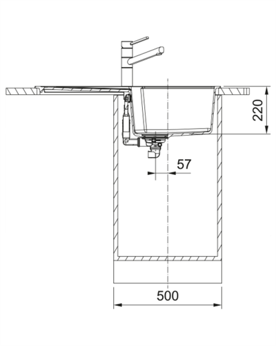 Franke Urban UBG 611-86 Oyster Tezgah Üstü Evye